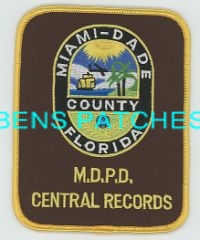Florida 3rd Issue Shoulder Patch Miami Dade County Metro-Dade Police Dept 