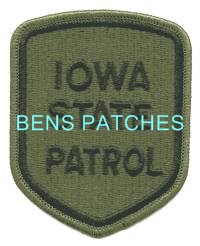 IOWA STATE PATROL SUBDUED PATCH 
