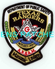 TEXAS RANGERS PUBLIC SAFETY MASONIC LODGE POLICE PATCH 